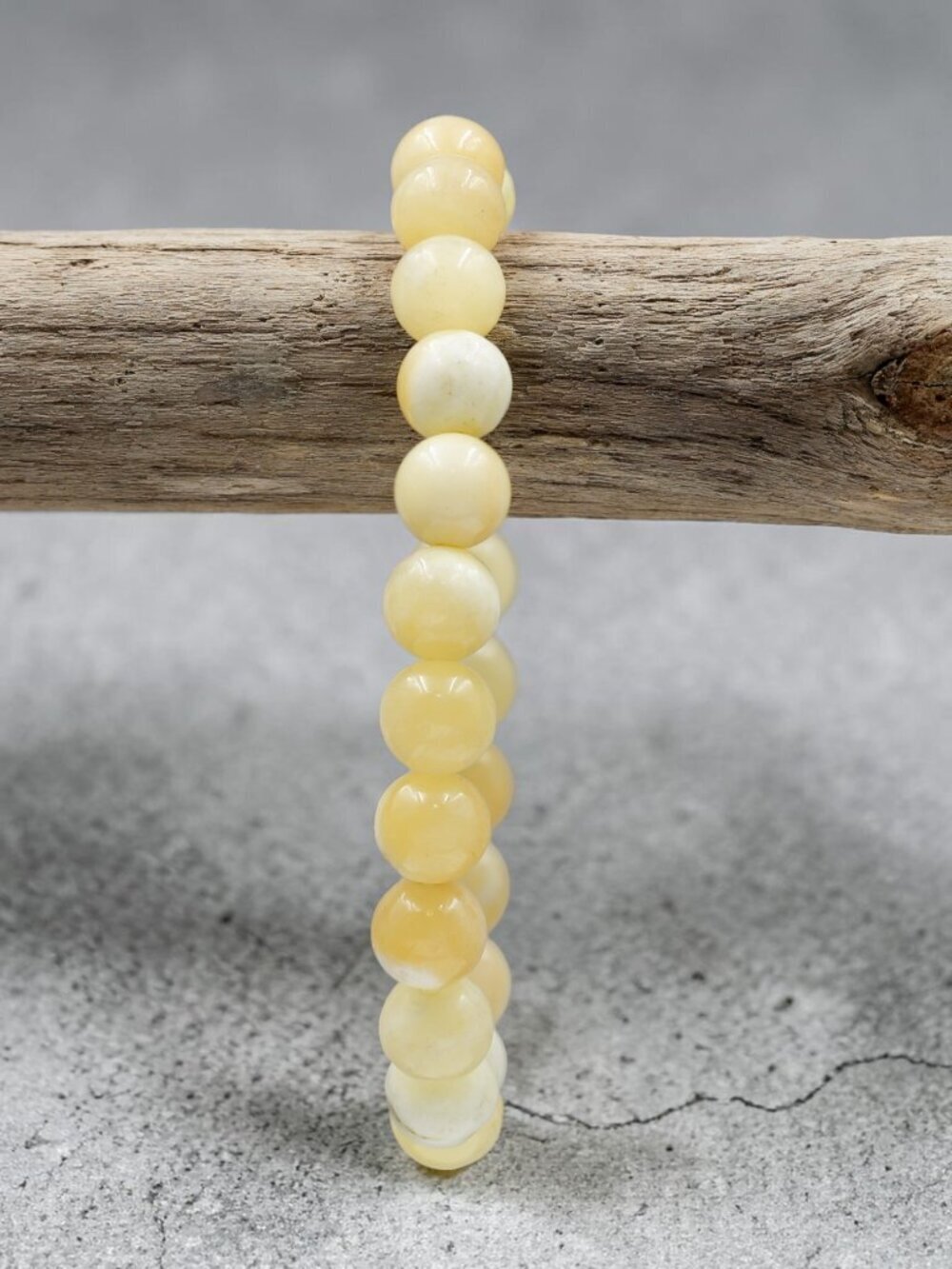 Butter Jade Crystal Stretch Bracelet | Handmade - Picture 6 of 6